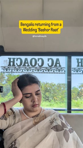 Roopam & Saborni on Instagram: "Bengalis Assemble!! Post Bashor raat scenes 🥱😴 SEND this to your friends/family & FOLLOW us for more😂😂 [Wedding season, wedding 2025, kolkata wedding, bengali wedding, bashor raat, bashor, relatable, trending, Calcutta, explore, viral, fyp, kolkatagram, kolkata tales, funny, biyebari, bengalibiye, wedding memes] #shareifyouagree #bashor #bengaliwedding"