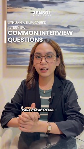 Narito ang ilan sa mga common interview questions na madalas itanong sa face-to-face interview para sa ating Lithuania opportunity. 🇱🇹 I-review ang video na ito upang mas makatulong na ma-ace ang interview niyo! Best of luck, applicants! #Rensol #ethicalrecruitment #GlobalOpportunities | Rensol Recruitment and Consulting, Inc.