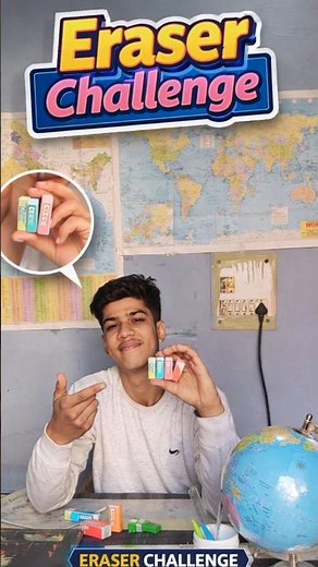 Eraser challenge || #challenge #comedy ‪@KaushikBhaiii‬