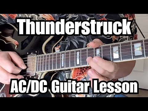 THUNDERSTRUCK Guitar Lesson AC/DC w/ Tabs