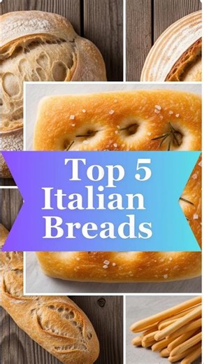 5 Famous Italian Breads You Need to Taste! 🍞🇮🇹 #youtube #bread #shorts #baking #food