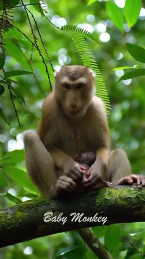 #naturemiracle #animallife #animal #newbornmonkey #monkey #wildlife #mothermonkey #cute #cutemonkey