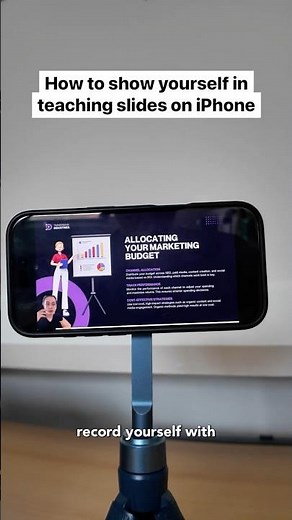 Show yourself in teaching slides on iPhone for online classes (easy setup)