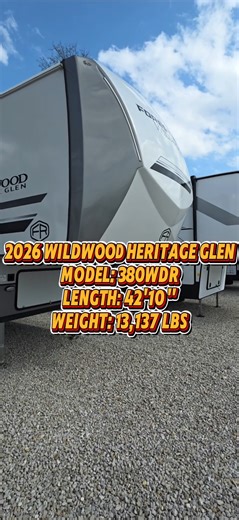 2026 Forest River Heritage Glen 380WDR. Spacious fifth wheel. #owensbororv #kurtthervdude #rvlife