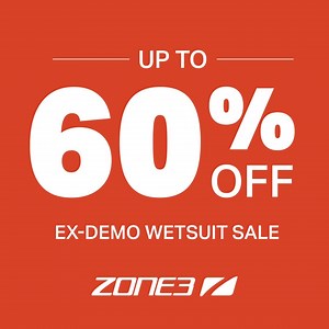 8.2K views · 13 reactions | Our ex-demo WETSUIT SALE is now live. Head over to our website and grab a great deal on our range of wetsuits, all crafted to enhance your performance and enjoyment of the open water. | ZONE3 | Facebook