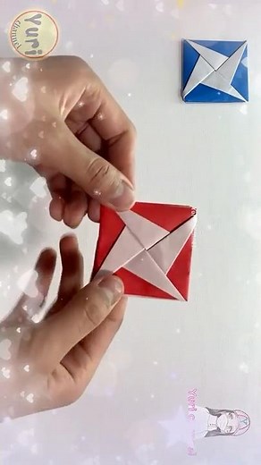 懐かしの遊び✨折り紙2枚で「めんこ」の作り方｜ゆっくり丁寧な解説 No talking Origami Tutorial / Menko