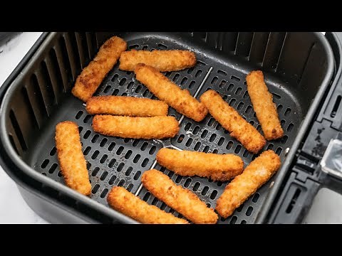 Air Fryer Frozen Fish Sticks with Time & Temp.