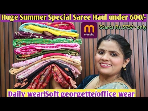 Meesho Huge Dailywear & Summer Special Saree Haul 🌸 | Starting at ₹300 | Affordable Meesho Finds