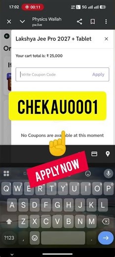 PW Lakshya JEE 2027 Pro + Tablet 🔥 | Maximum Discount Coupon Code CHEKAU0001 | PW JEE Batch#pw