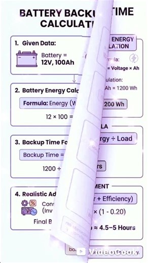 Battery Backup Kaise Nikale?🤔🤔 | Inverter Battery Backup Calculation Hindi Me