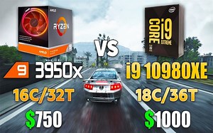 i9-10980XE 4.8Ghz vs R9 3950X 4.4Ghz CPU游戏性能测试对比（显卡为RTX 2080Ti） 1080P 60帧视频