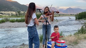 2.3M views · 200K reactions | Me, mom and my two little brothers are performaing National Anthem on our way to Yellowstone. Dad is filming. I hope you like it ❤️. | Karolina Protsenko | Facebook