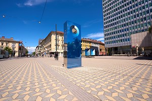 martin bricelj baraga's cyanometer installation measures the blueness of the sky