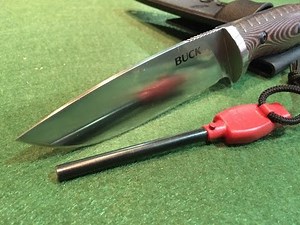 Buck Knives 863 Selkirk Survival Knife: Blade, Fire Steel, and Whistle all in One - Shot Show 2015