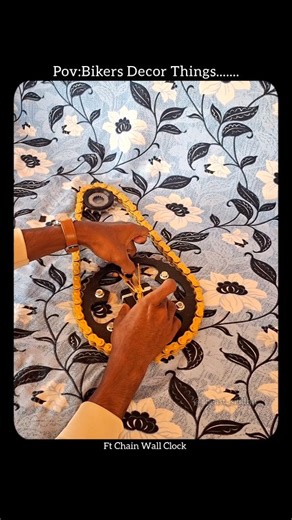 Siddharth Naik on Instagram: "Pov: Bikers Decor Things....... Ft Chain Wall Clock.... Thanks @zuber_responsible_rider For The Chain Set And Guidance Have You Installed Any Decor Like This ? ( Bikes , DIY , Rider , Chain Wall Clock , Bike Maintanace )"