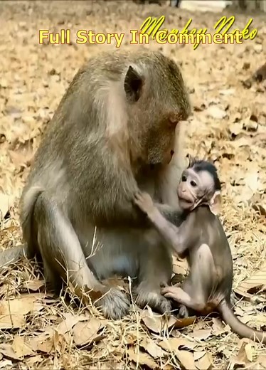 1K views · 18 reactions | How well did mom keep her baby on schedule？ She doesn’t even really bite her baby. She just puts her mouth on his head. | Babies Monkeys Mono | Facebook