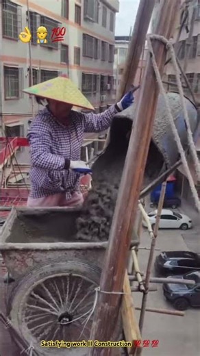 DIY lifting tool transport concrete up roof pouring simple