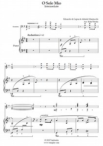 O sole mio (Intermediate Level, with Orchestra) (Di Capua) - Piano Sheet Music