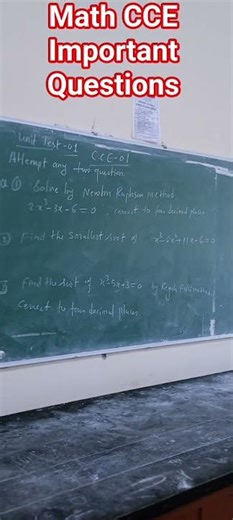 Math IMP Question 😱 BSc 3rd Year #exam #ramsir #motivation CCE Imp