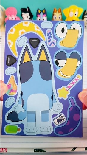 Disney BLUEY! DIY Make a Face Stickers with Bluey