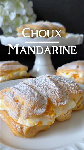 Ad | Choux Mandarine Recipe 🤍🍊 (in the Caption) #choux #mandarine #recipe