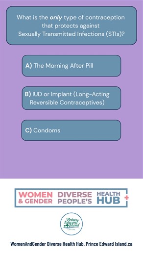 For more information on different contraceptives, including where to access, visit the Women and Gender Diverse People’s Health Hub. | PEI Gov Health