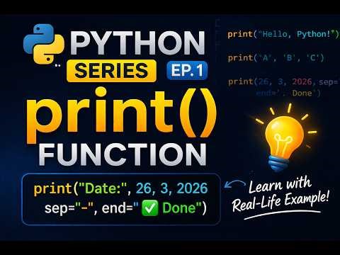 Python Print Function Explained 🔥 | Python Series Ep 1 #shorts