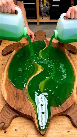 From Raw Wood to a Work of Art: The Green River Turtle Table Process 🪵➡️💎