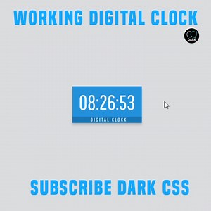 Dynamic Working Digital Clock with JavaScript Video: https://youtu.be/Smy2oL6PhxE | Dark CSS | Facebook