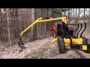 Spring clean-up with the Anderson Log Loader #logging #woodlot #chainsaw #tractor