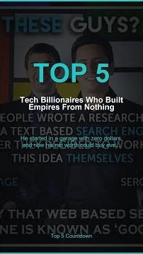 Top 5 Tech Billionaires Who Built Empires From Nothing 🤖 You Won't Believe #1 #Shorts