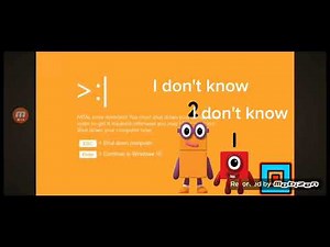 Windows 10 kill screen but God Mode Player, Numberblock 2 and Numberblock 1 want to see this