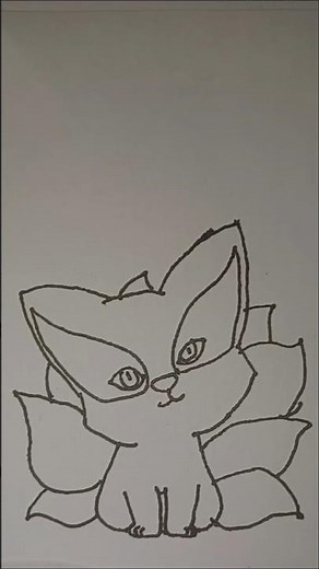 How to draw baby Kurama#drawing