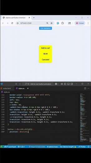 🛒 Add-to-Cart Button Animation | HTML & CSS (No JavaScript!)