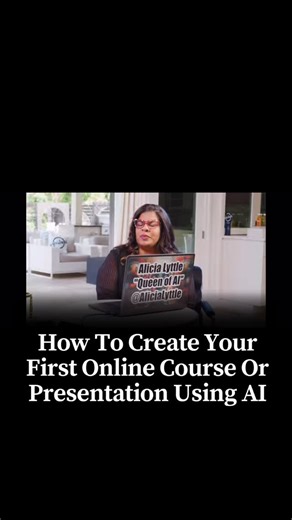 How to create your first online course or presentation AI. Learn more at the AI marketing summit. Comment SUMMIT below to attend for free ⬇️ | Alicia Lyttle