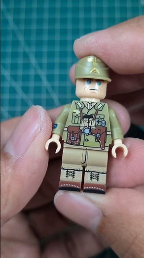 Lego Afrika Korps Officer Commander Wilhelm Sidearm Luger P08 - Unofficial minifigures #worldwar2