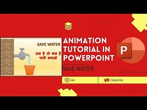 Save Water Animation in PowerPoint | Step-by-Step Tutorial for Beginners | Save Water | Water is ...