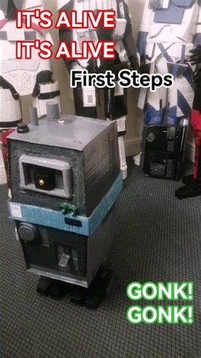 making a Cardboard Gonk Droid walk #shorts #starwars #diy #gonk #youtubeshorts