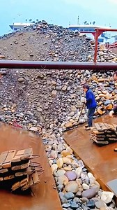 231K views · 955 reactions | Pebble unloading process. #Reels #reelsfbシ #reelsfbviral #reelsofinstagram #reelsinstagram #reelsfbpage #reelsfypシ #reels2025 #construction #constructionequipment #constructionlife #constructionsite #constructionwork #constructionworker #work #workers #welding #welderup #welderlife #builder #builders | VConstruct | Facebook