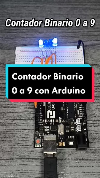 Contador Binario de 0 a 9 con Arduino
