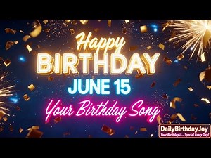 Happy Birthday 15/6 | Gemini Birthday | June 15th Personalized Birthday Song | DailyBirthdayJoy
