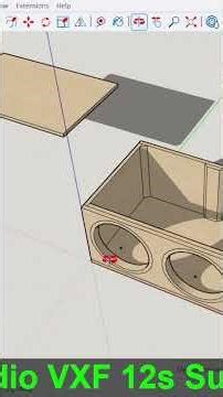 3D Subwoofer Box Design: SketchUp Secrets Revealed! #shorts