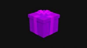 Rotating Gift Box. 3D gift box animation on a Alpha Channel. Valentine's Day, Holidays and gifts concept, Seamless loop, anniversary, birthday, 3D render