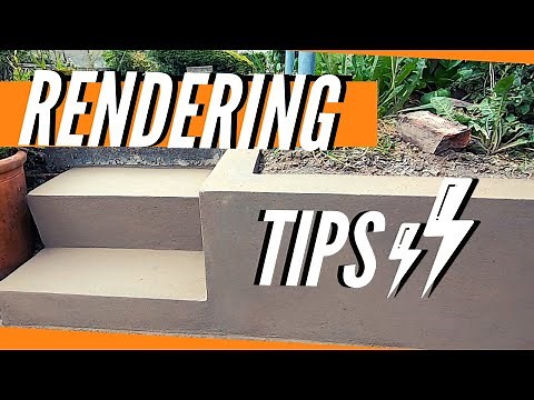 Rendering A Garden Wall & Brick Steps With Sand And Cement (Plastering For Beginners)