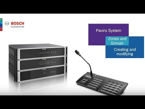 Bosch Security - PAVIRO: Zones and Groups