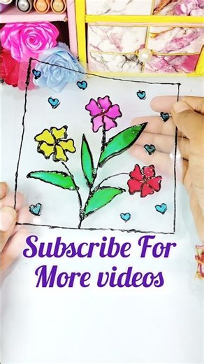 "glass painting" 🤩✨ #shorts #craft #diy