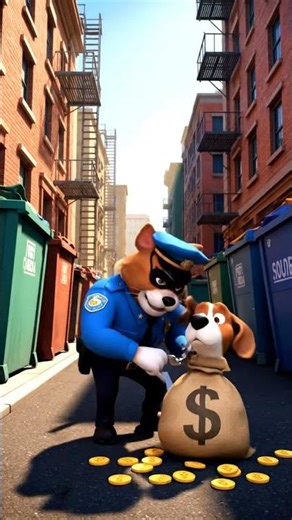 USA Cop Cat's Epic Takedown of the Robber Dog! 🚔