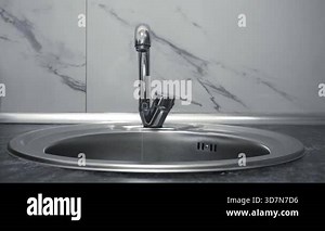 modern kitchen sink with faucet and tap
