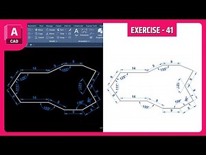 AutoCAD 2D Training – Exercise 41 | Learn Technical Drawing Fast
