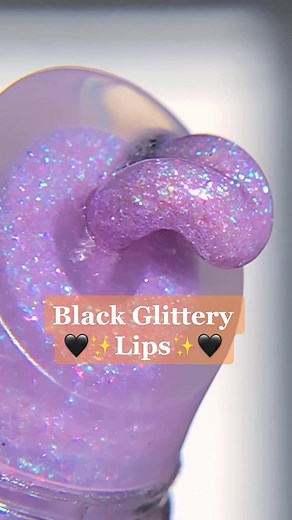 Black Glittery Lips Makeup Tutorial